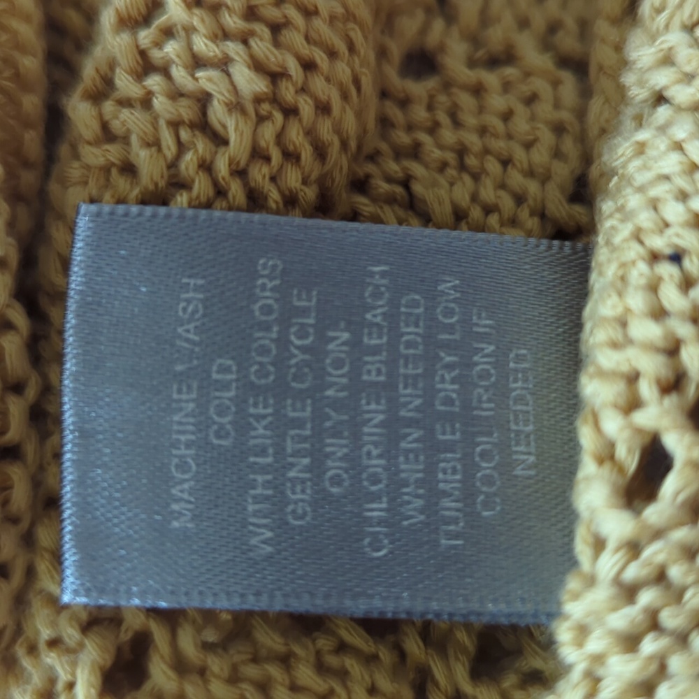 Marled Reunited Clothing Acrylic Longline Open Cardigan Sweater MEDIUM Yellow - Picture 8 of 15